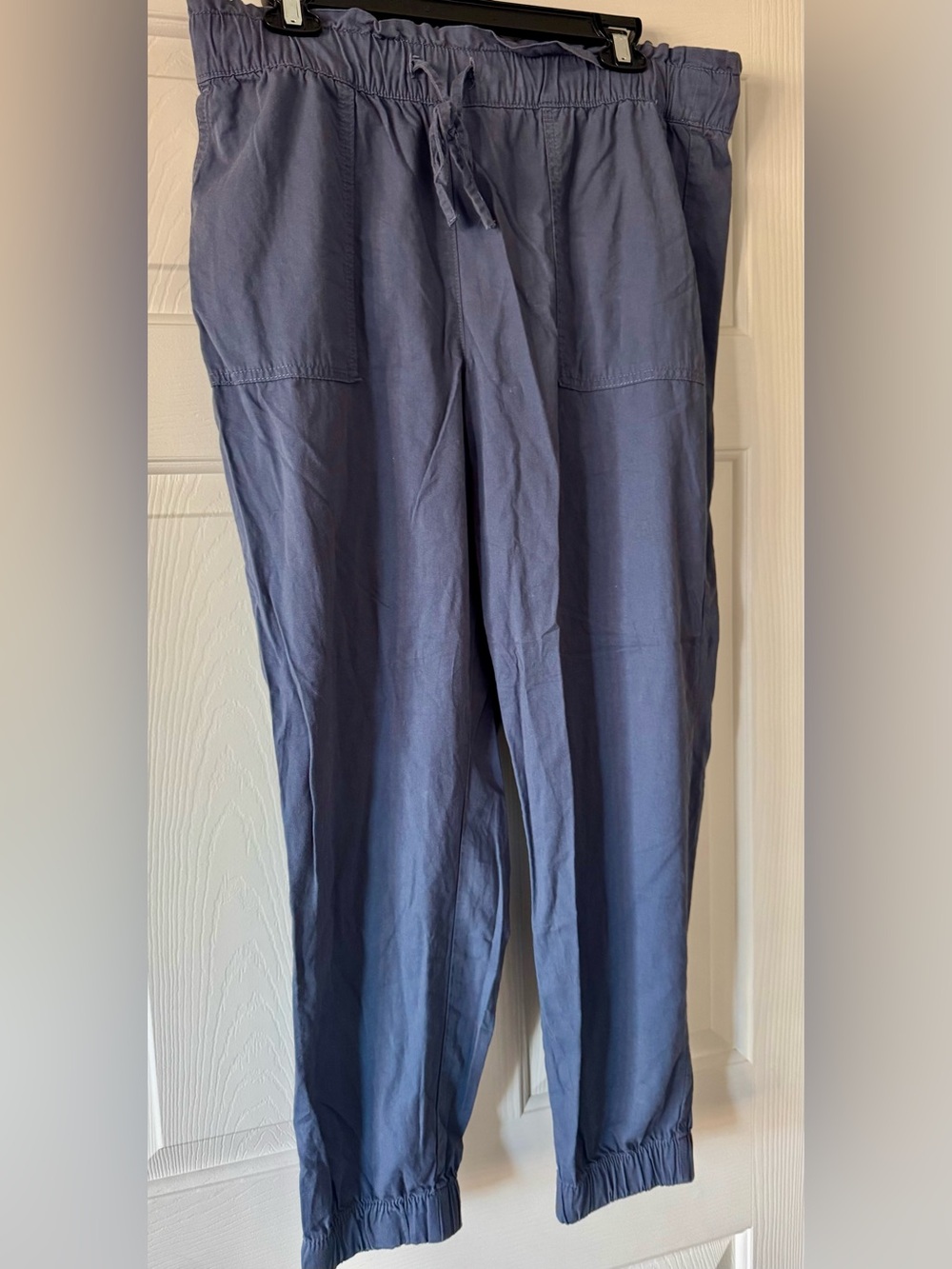 LOFT Women's Slate Blue Drawstring Jogger Pants size large